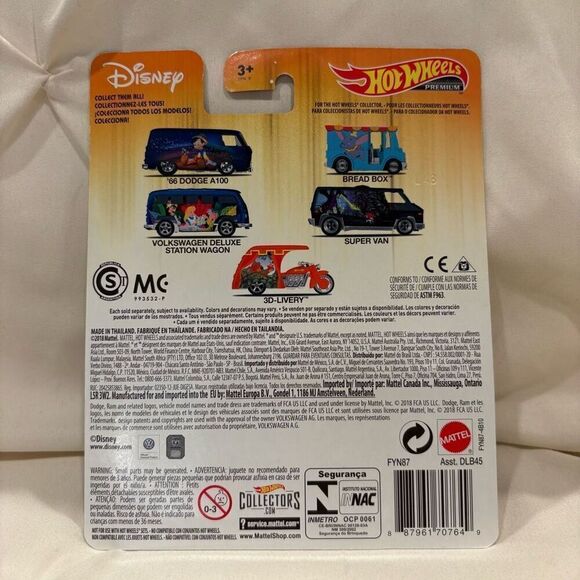 Disney Classic Premium Pinocchio ‘66 DODGE A100 Hot Wheels Die Cast Car NWT - Picture 7 of 7